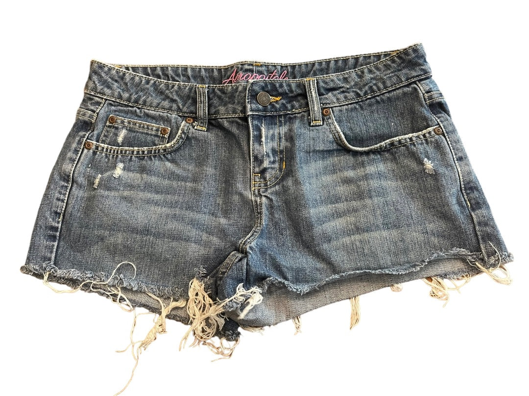 Size 5/6 Aeropostale Junior Womens Shorts Distressed Denim Jean Bootie Short Shorts