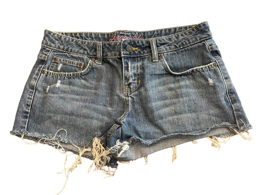 Size 5/6 Aeropostale Junior Womens Shorts Distressed Denim Jean Bootie Short Shorts