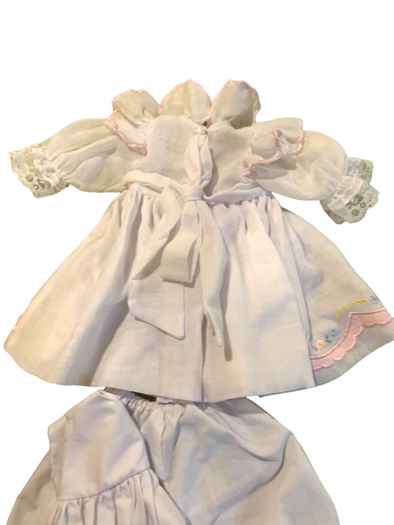 Vintage Marie Osmond 18" Doll Clothing 5 Piece Dress Bloomers Slip Bracelet Shoes Socks