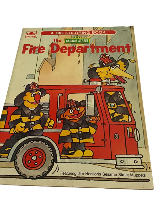 Golden A Big Coloring Book Sesame Street The Fire Department '84