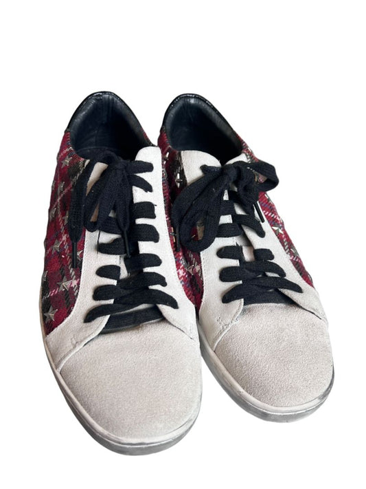 9 (40) Bibi Lou Plaid Flannel Suede Star Sneakers
