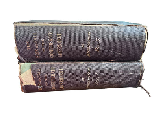 1881 "The Rise and Fall of the Confederate Government" Vol I and II Jefferson Davis Some Damage