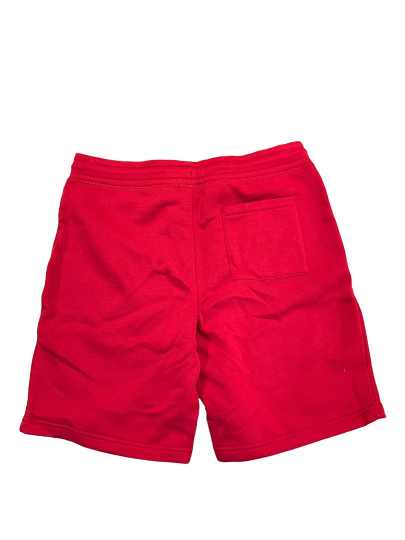 Large Nautica New Mens Red Fleece Lined Sweat Shorts Active Pockets KR9192