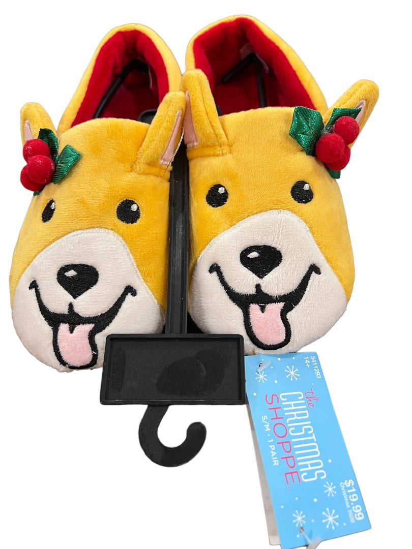 S/M New Christmas Puppy Dog Children's Slippers The Christmas Shoppe