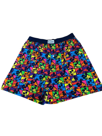 Medium Disney Parks Mickey Mouse Bright Fun Boxers Sleep Shorts