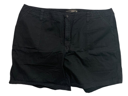 Size 22 Venezia Womens Plus Size Black Shorts Cotton Pockets