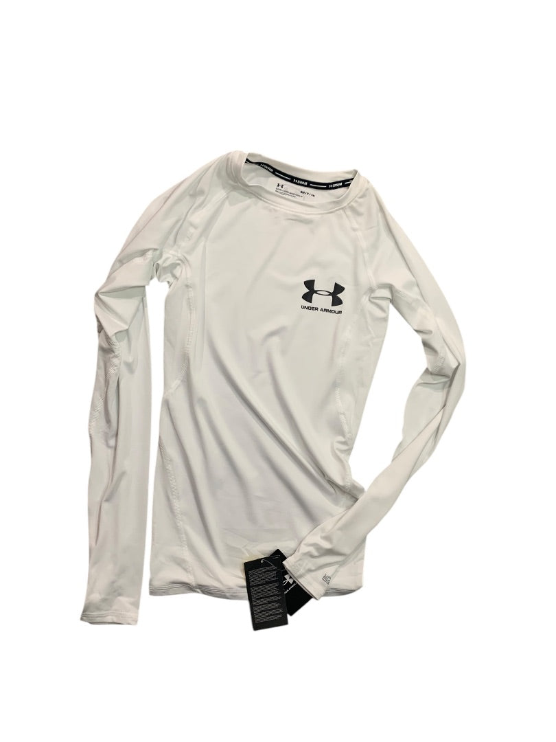 Small Under Armour Swim Mens White Long Sleeve Compression Shirt 5106446