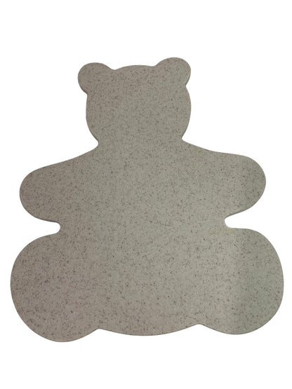 Teddy Bear Shape Corian Cutting Board Tan Speckled 14 Inch