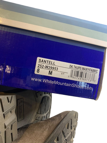 Size 8M Santell Womens Winter Boots Dark Taupe Fleece Lined