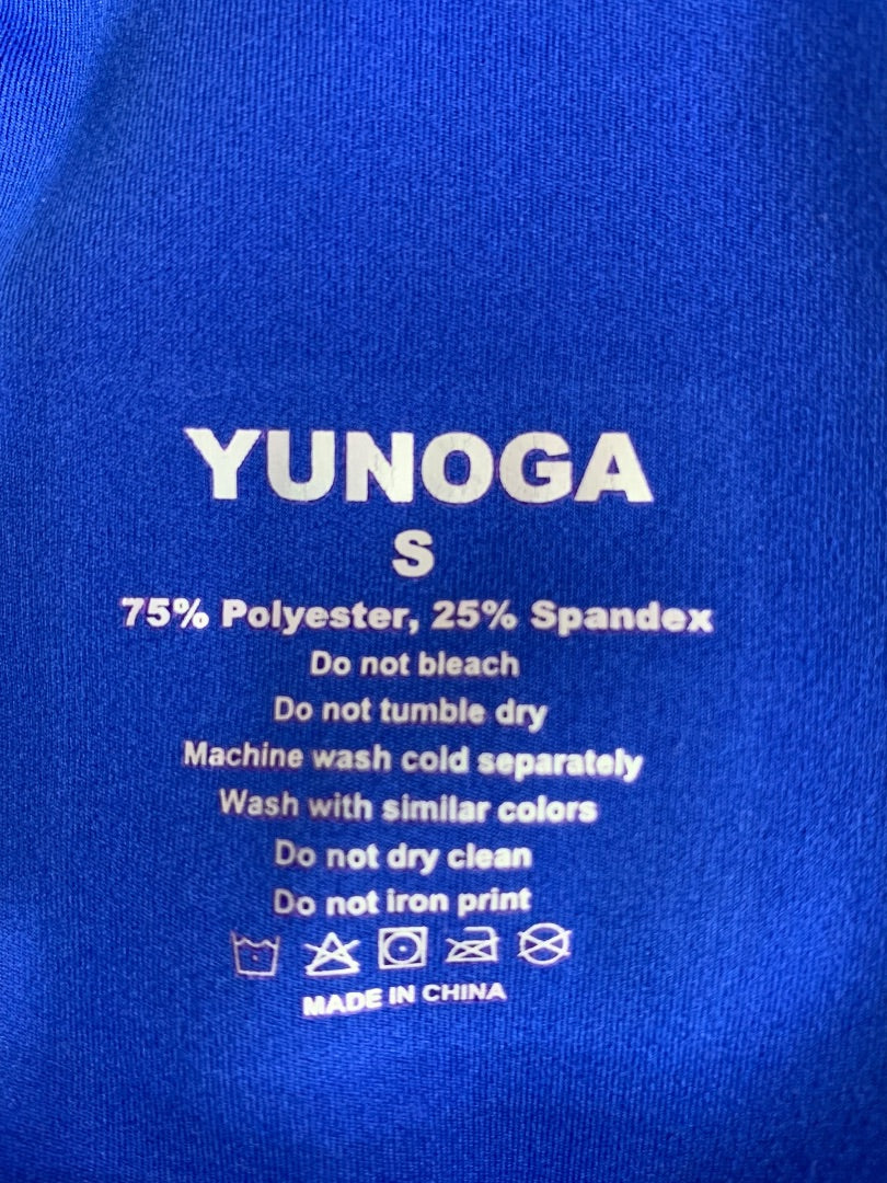 Small Yunoga Womens Royal Blue Activewear Leggings