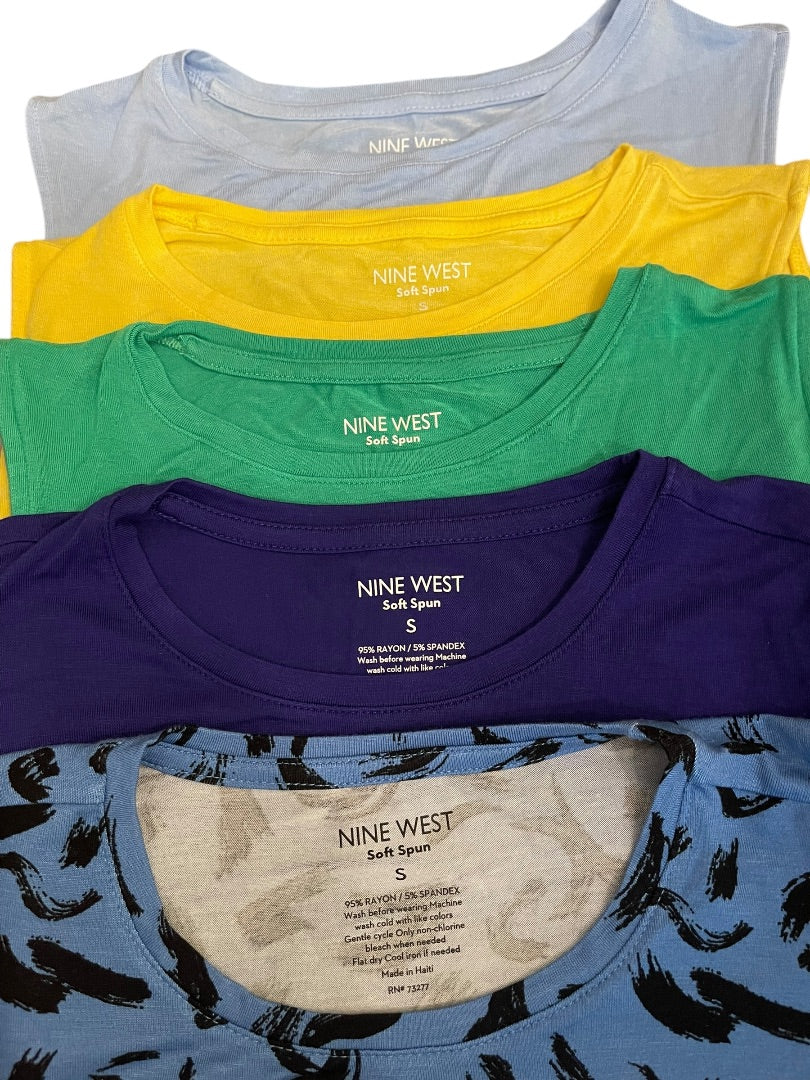 Small Nine West Soft Spun Tank Lot of 5 Womens Tshirts Assorted