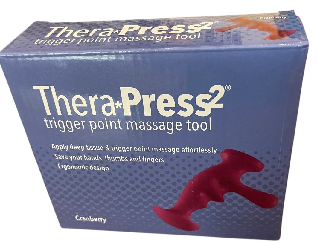 Thera Press 2 Trigger Point Massage Tool Cranberry NEW