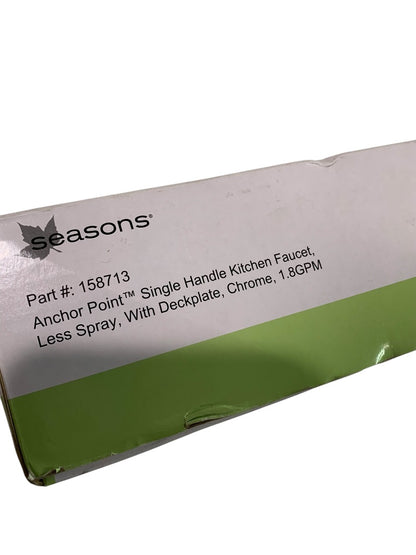 Seasons Single Handle Kitchen Fauced Less Spray Deckplate Chrome 158713