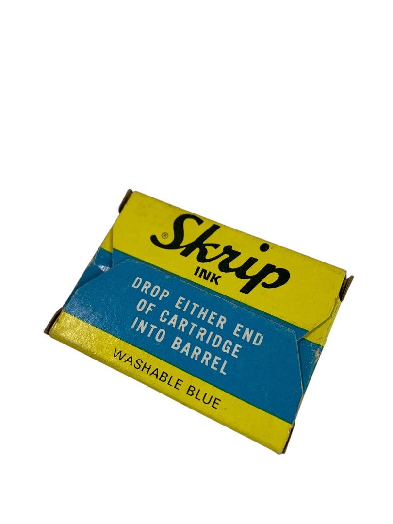 Vintage Sheaffer Skrip Ink Cartridge 5 -Pack Washable Blue