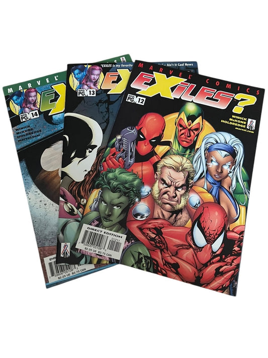 Marvel Comics Exiles #12-14 Winick McKone Holdredge