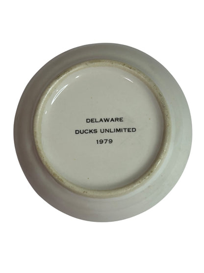 Delaware Ducks Unlimited 1979 Small Dish 4.25 Inch Hooded Merganser