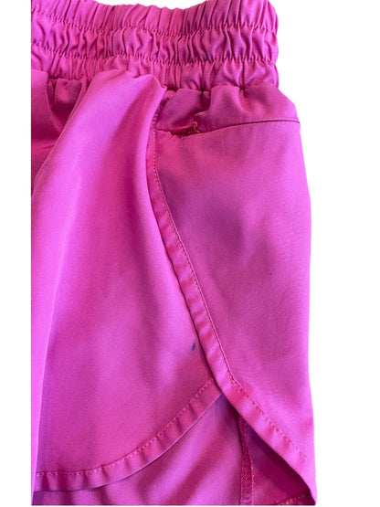 Size 6 Sunzel Lined Running Shorts Womens Lightweight Zip Pocket Pink