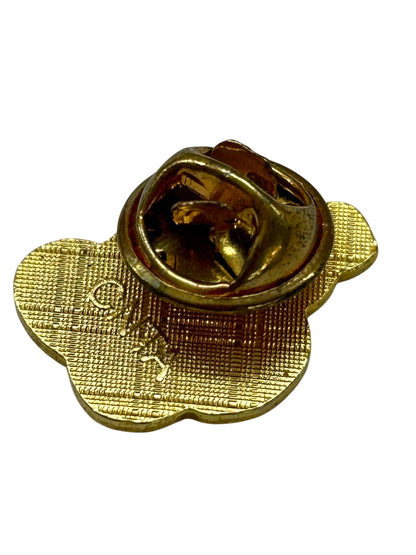 Enameled Panda Bear Lapel Pin .75 Inch Goldtone Black White