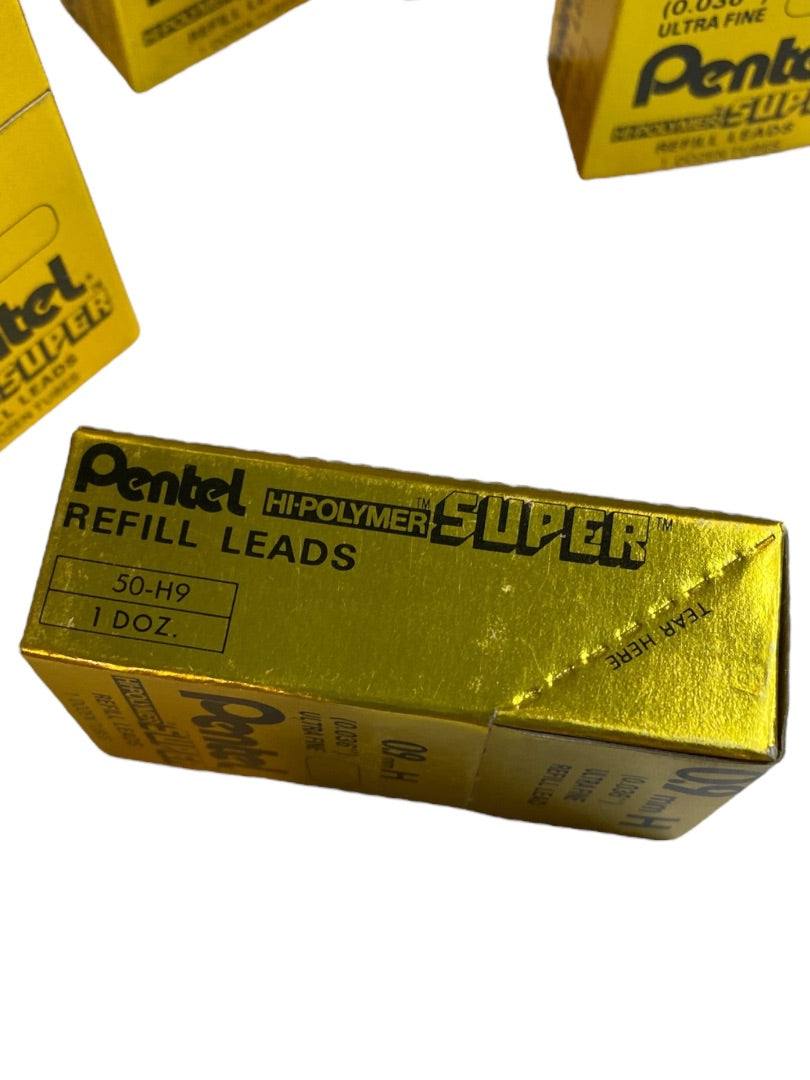 Pentel 63 Tubes .9mm H Ultra Fine .036" Refill Leads Super