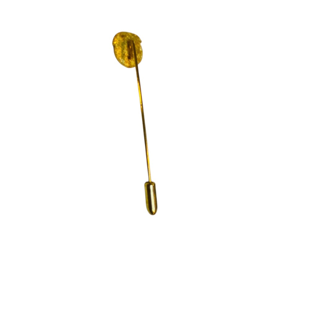 Vintage Orange Fruit Enameled Stick Pin Goldtone 2.5 Inch