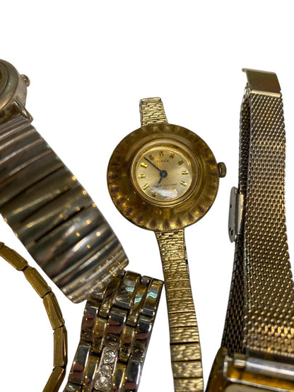 Lot of 6 Vintage Watches for Parts or Salvage Pulsar Citizen Affinity