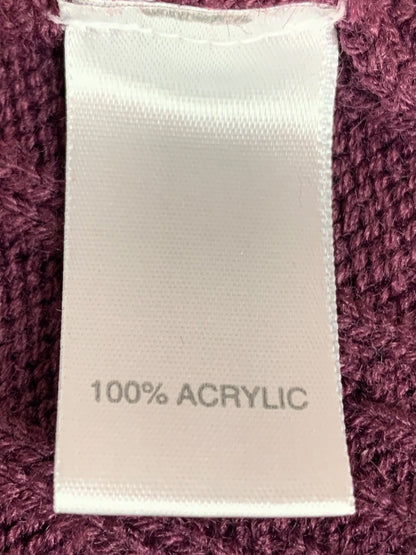 18/20 Avenue Sweater Collection Womens Eggplant Open Cardigan