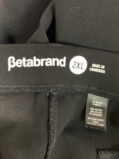 2XL Betabrand Womens Ponte Knit Leggings Black Dress Pants