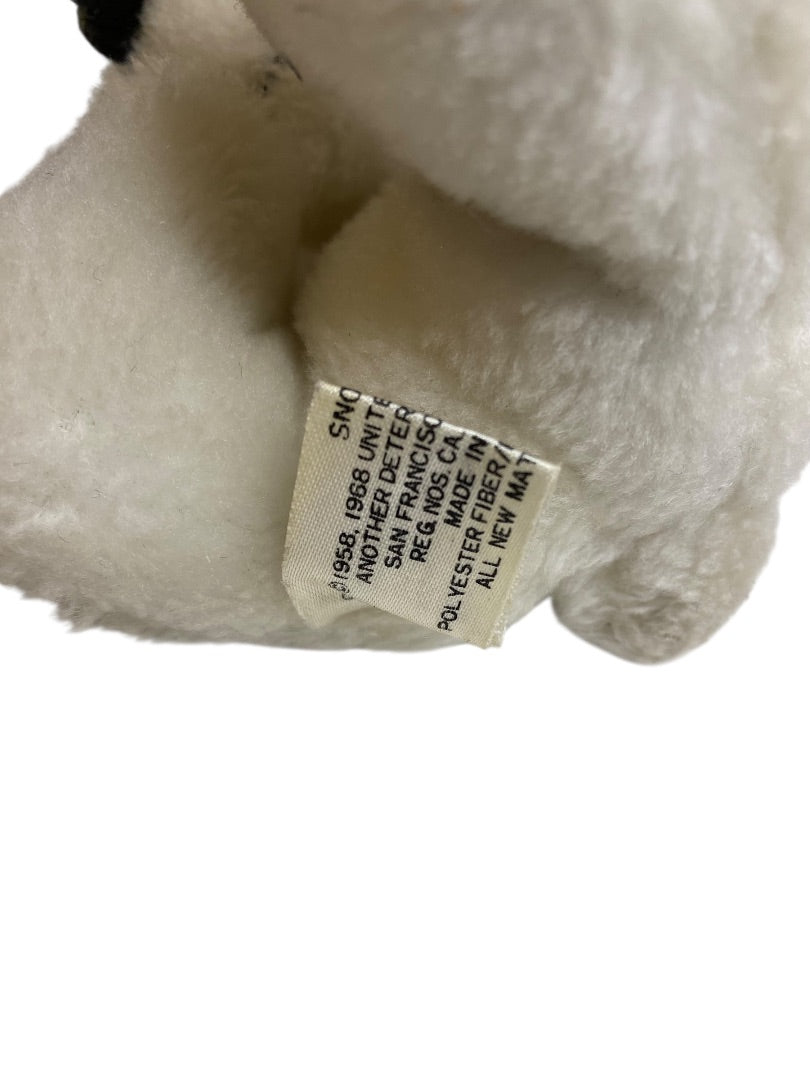 Vintage Sitting Plush Snoopy Peanuts Stuffed Animal 6 Inch Rough Condition