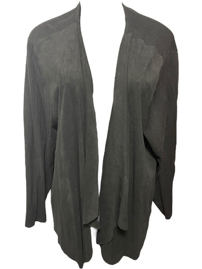 3X INC International Concepts Womens Open Cardigan Black