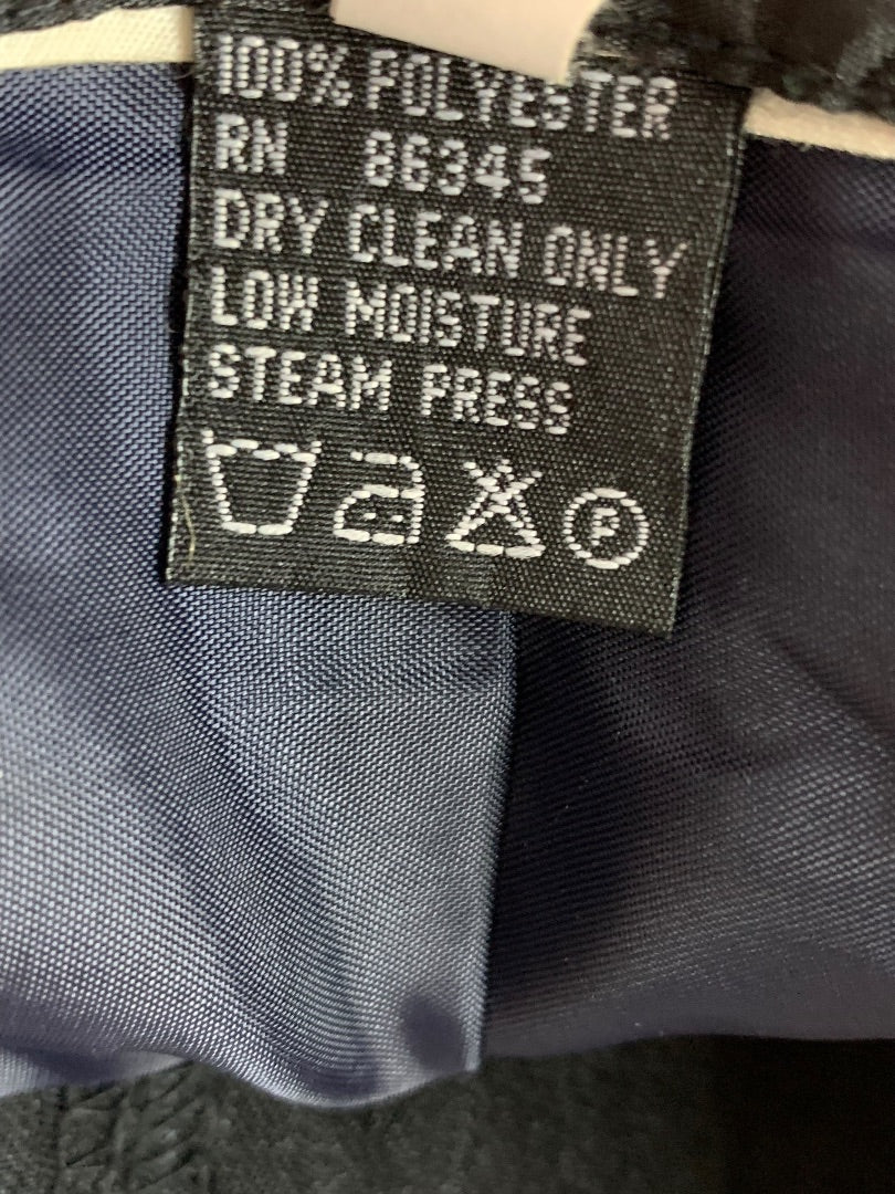 42R Vanetti Mens Black Pinstripe Suit Dress Pants 30 Inch Inseam
