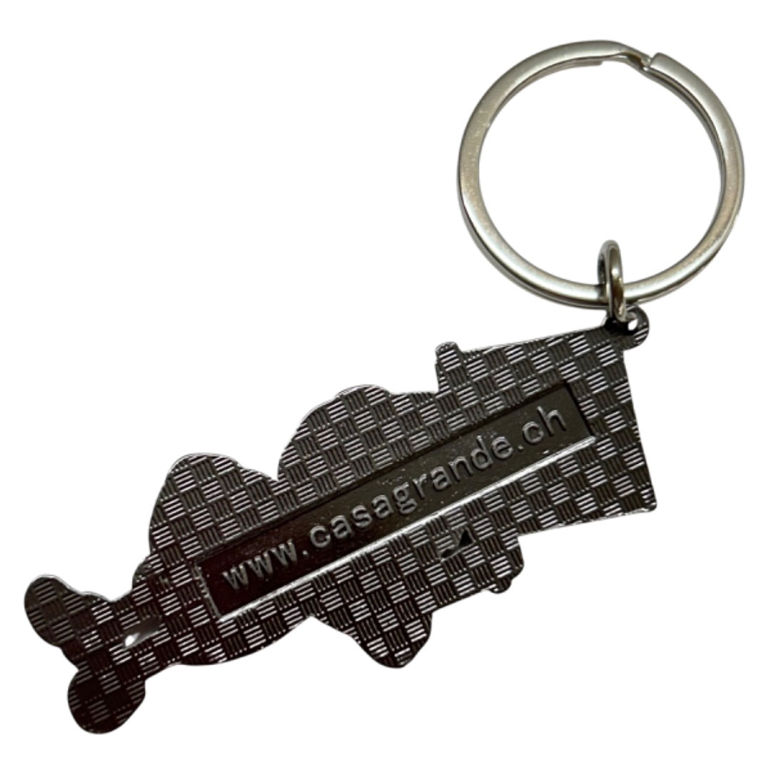 Swiss Casagrande Souvenir Keychain Keyring 3.75"