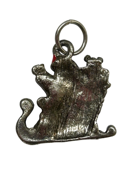 Goldtone Small Pendant Charm Santa Sleigh Christmas .75"