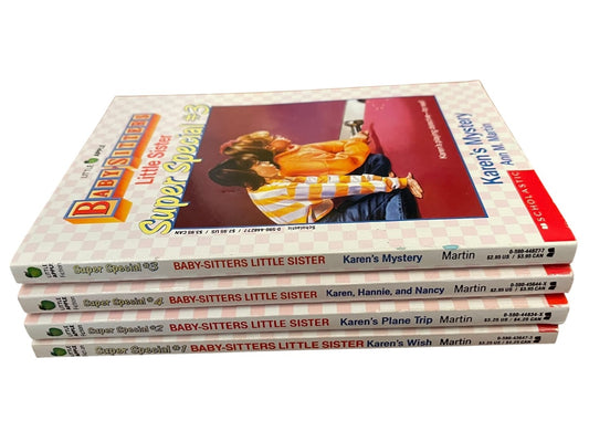Set of 4 Super Special Baby-Sitters Litle Sister Paperback Books #1, 2, 3, & 4