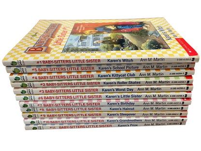 Set of 11 Baby Sitters Little Sister #1-11 Ann M Martin Paperback