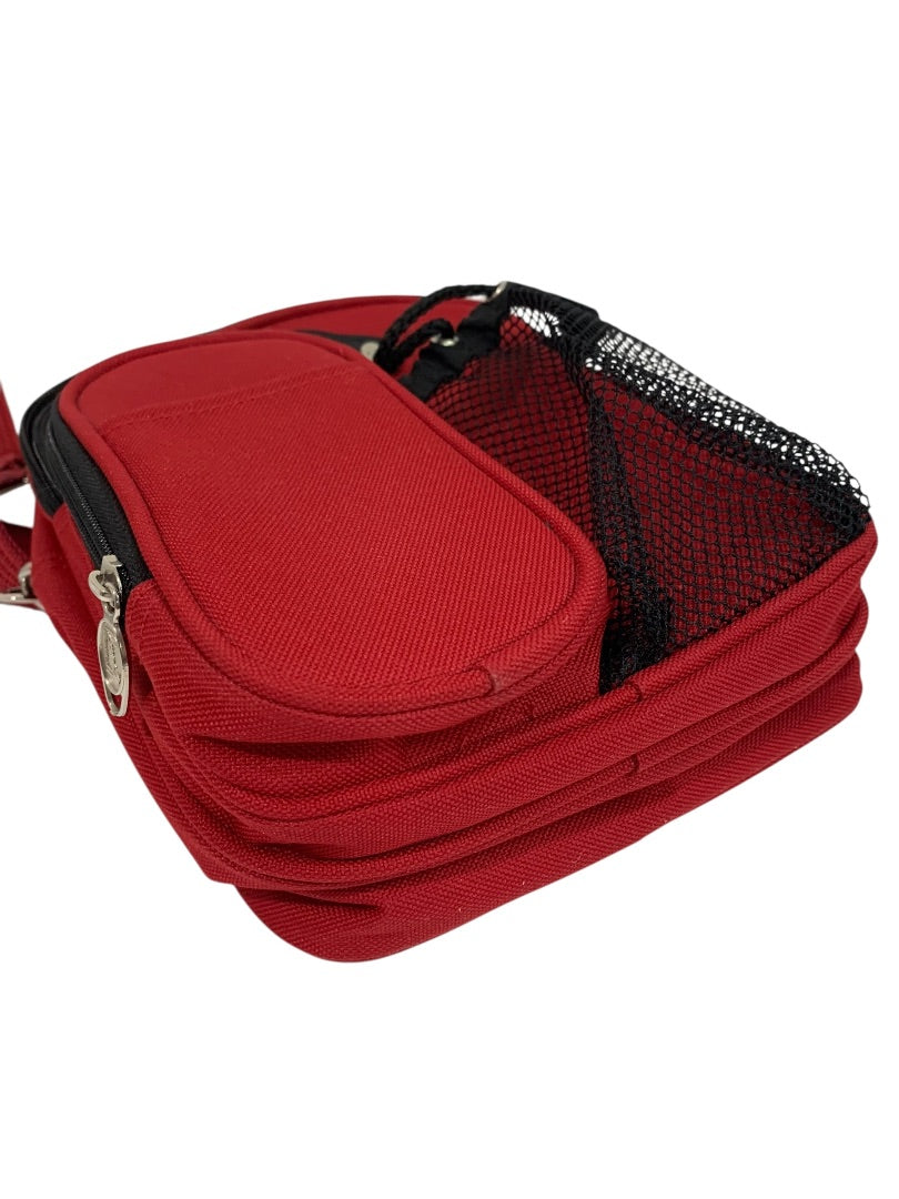 Ricardo Beverly Hills Crossbody Travel Bag Red Organizer