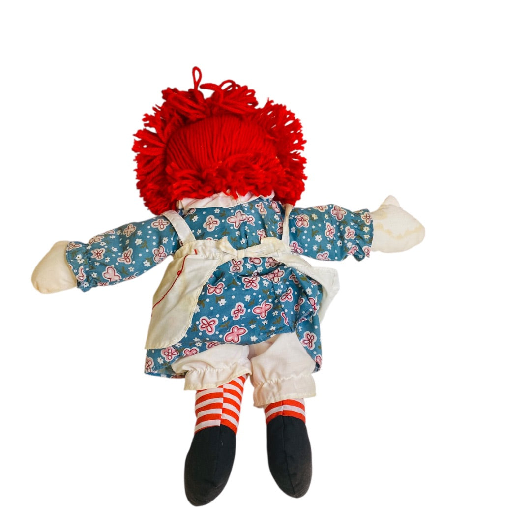 2004 Dakin Raggedy Ann Rag Doll Pinafore Dress 16 Inch
