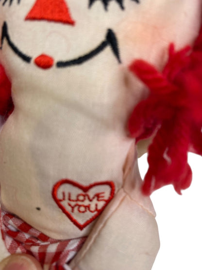 Vintage Small Raggedy Andy Rag Doll 8 Inch Applause