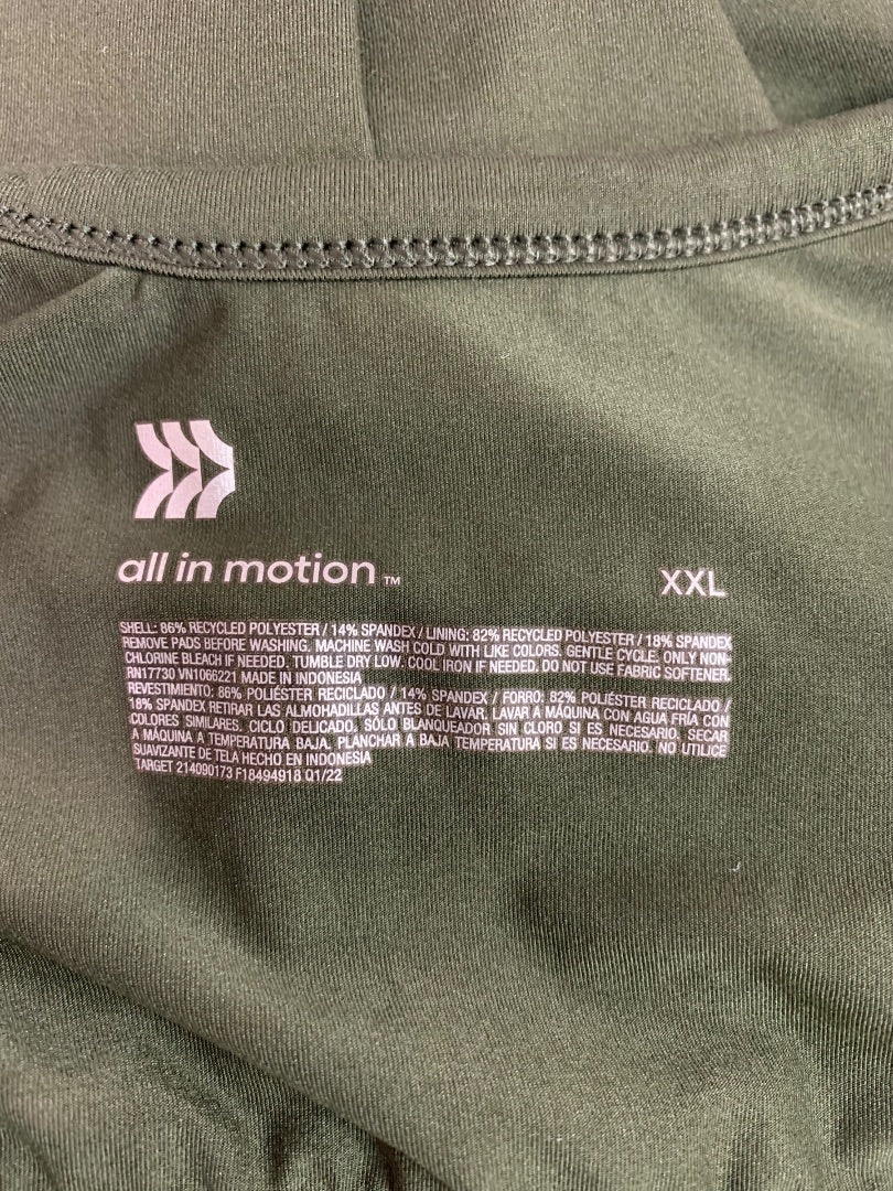 XXL All in Motion Womens Tennis Golf Dress Undershorts Sleeveless Dark Green