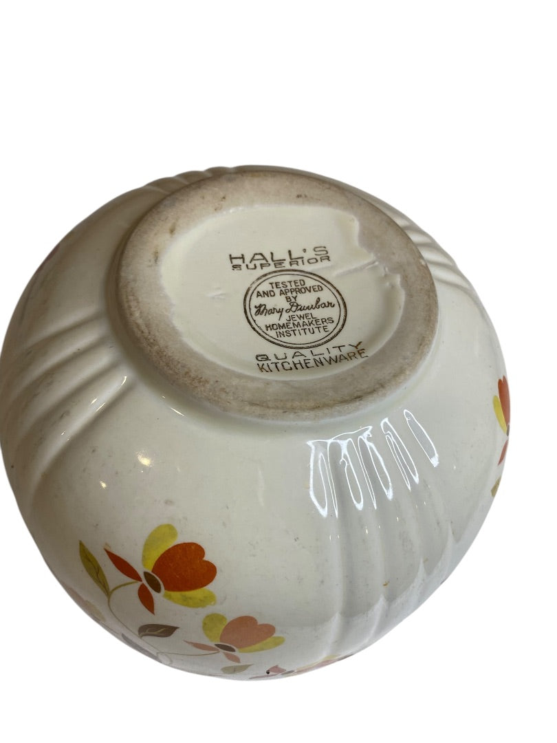 MidCentury Halls Superior 1 Qt Radiance Mixing Bowl Autumn Leaves 6.25"