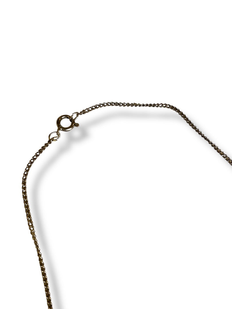 Vintage Silvertone Dove Necklace 18" Chain 18mm Pendant Spring Clasp