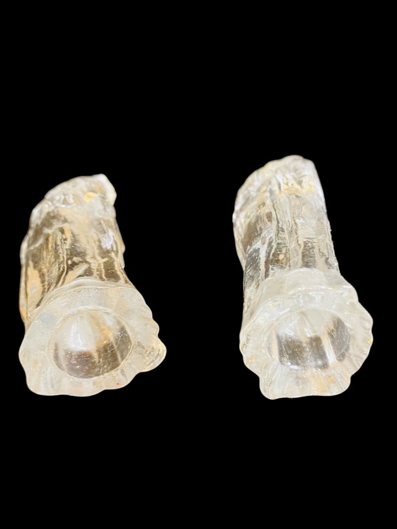 Set of 2 Glass Nativity Replacement Clear Wise Men 4"