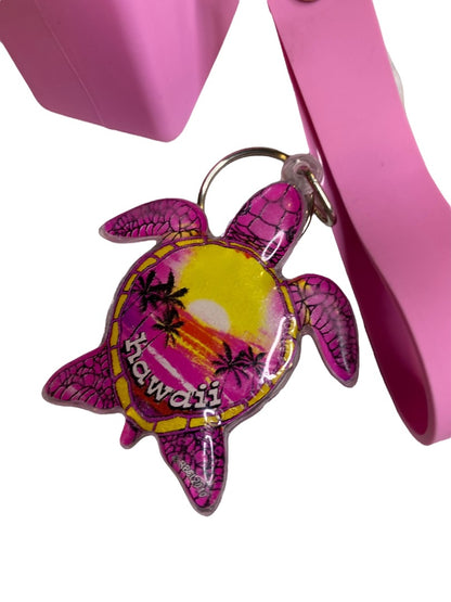 Set of 3 Key Rings Keychains Wristlet Pineapple Turtle Palm Beach