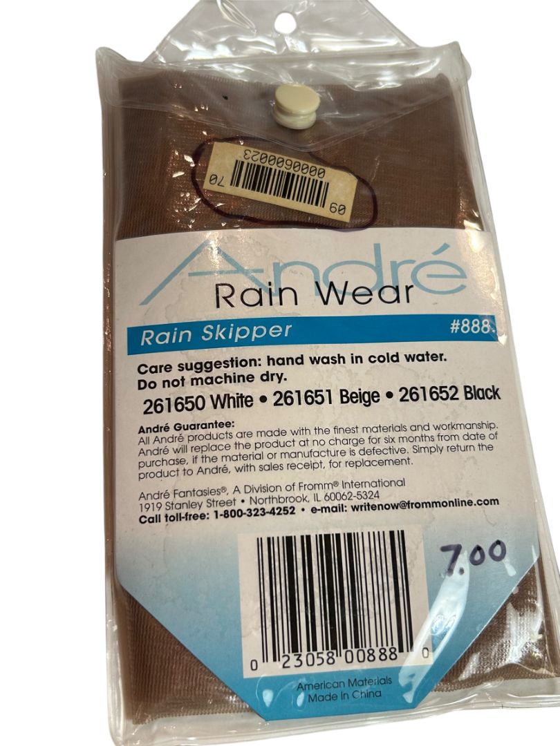 Andre Rain Wear Rain Skipper #888 Reusable Tailored Coverage Bonnet