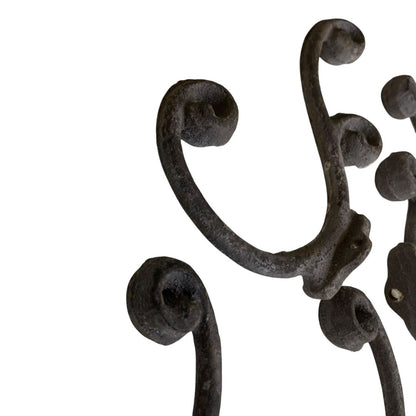 Set of 4 Hat Coat Hooks Vintage Scrolled Design Distressed Wall Hanging