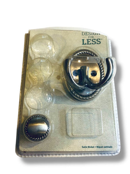 Design for Less Wall Hook and Drawer Pull Satin Nickel Finish 160257