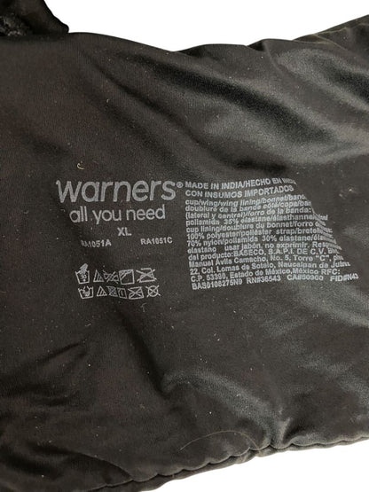 XL Warners Black Tshirt Bra All You Need Underwire Padded RA1051C Easy Size
