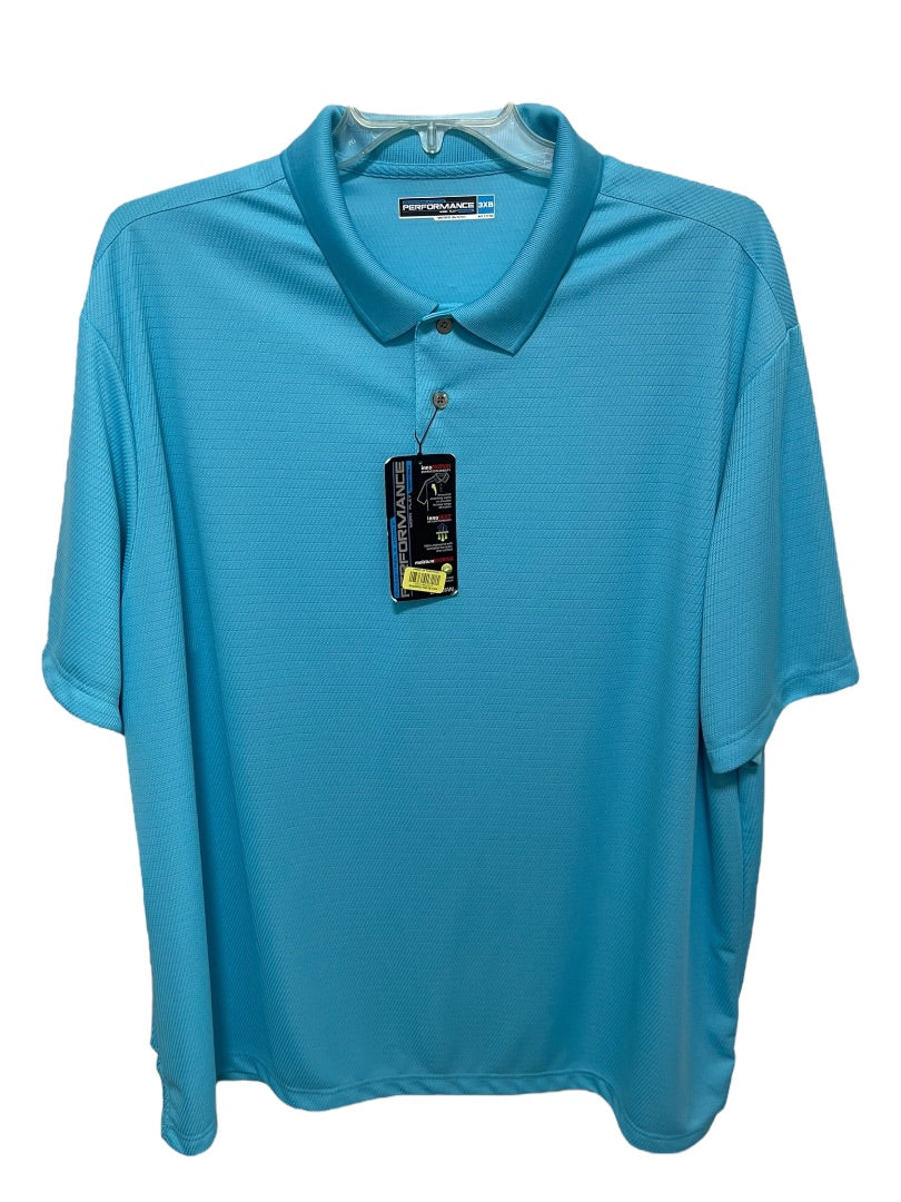 3XB Roundtree & Yorke Performance Golf Shirt Blue New