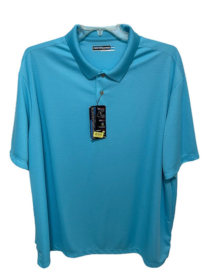 3XB Roundtree & Yorke Performance Golf Shirt Blue New