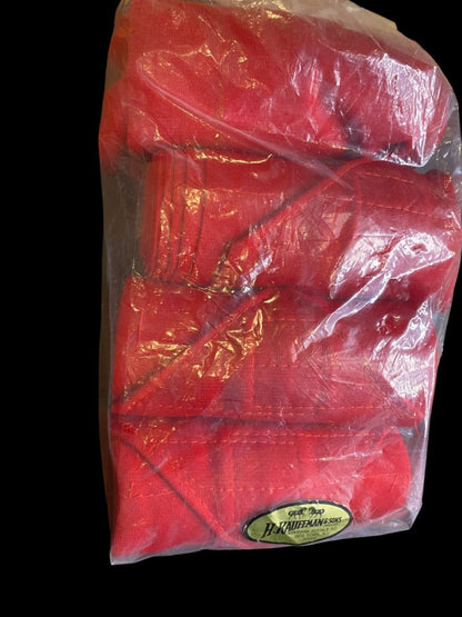 Pack of 4 Horse Red Leg Wrap Bandage Style H. Kauffman Saddlery