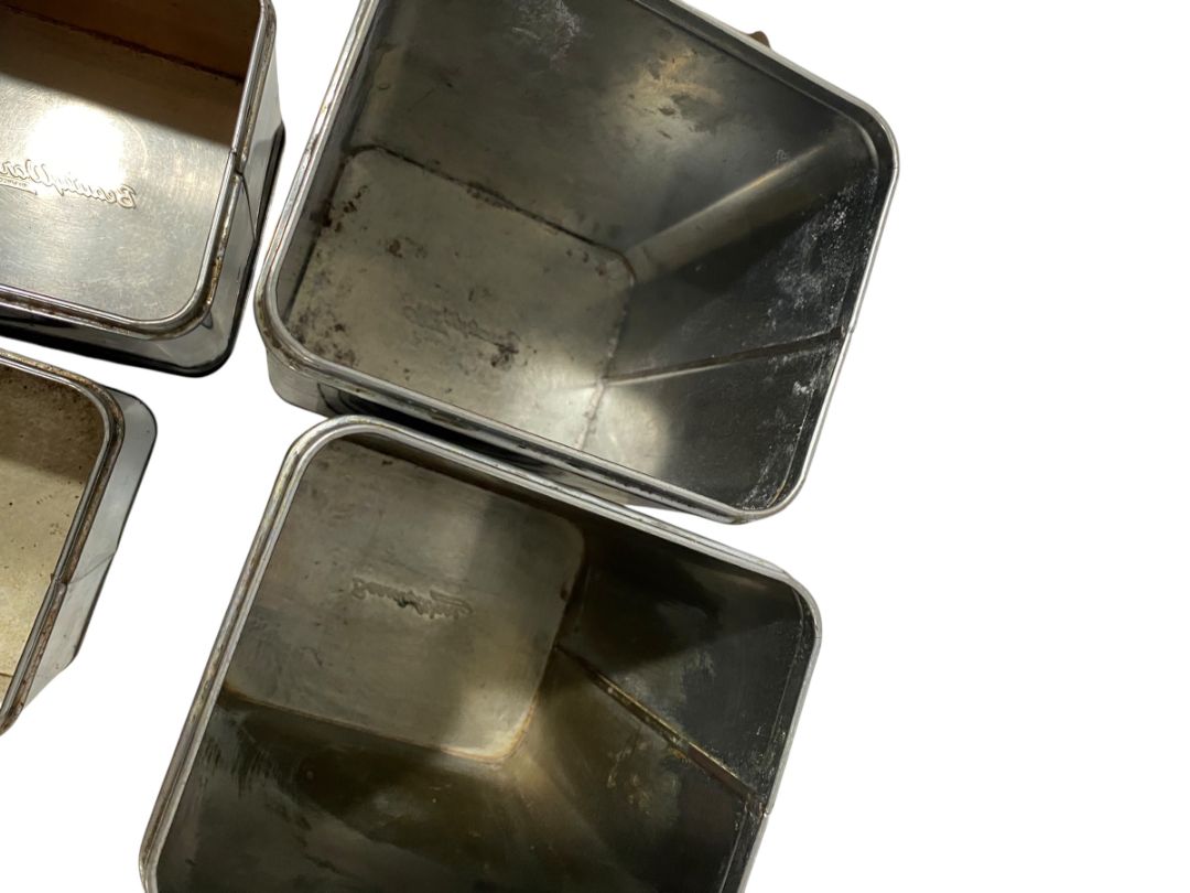 Vintage Lincoln Beautyware MCM Canisters Set of 4 Coffee Tea Flour Sugar Chrome